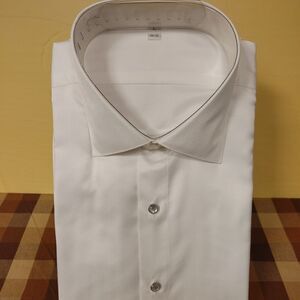 IVORY LAY DOWN COLLAR MEN'S TUXEDO SHIRT